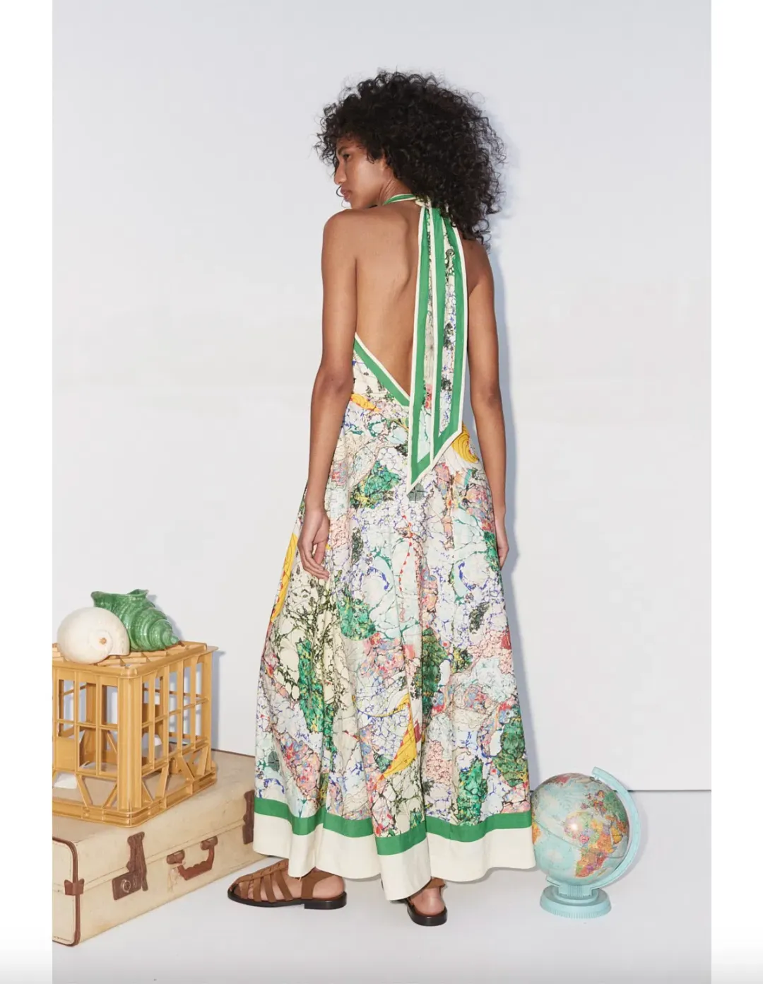 Alemais Odyssey Halter Midi Dress Multi Size 10 for rent on The Volte - main image