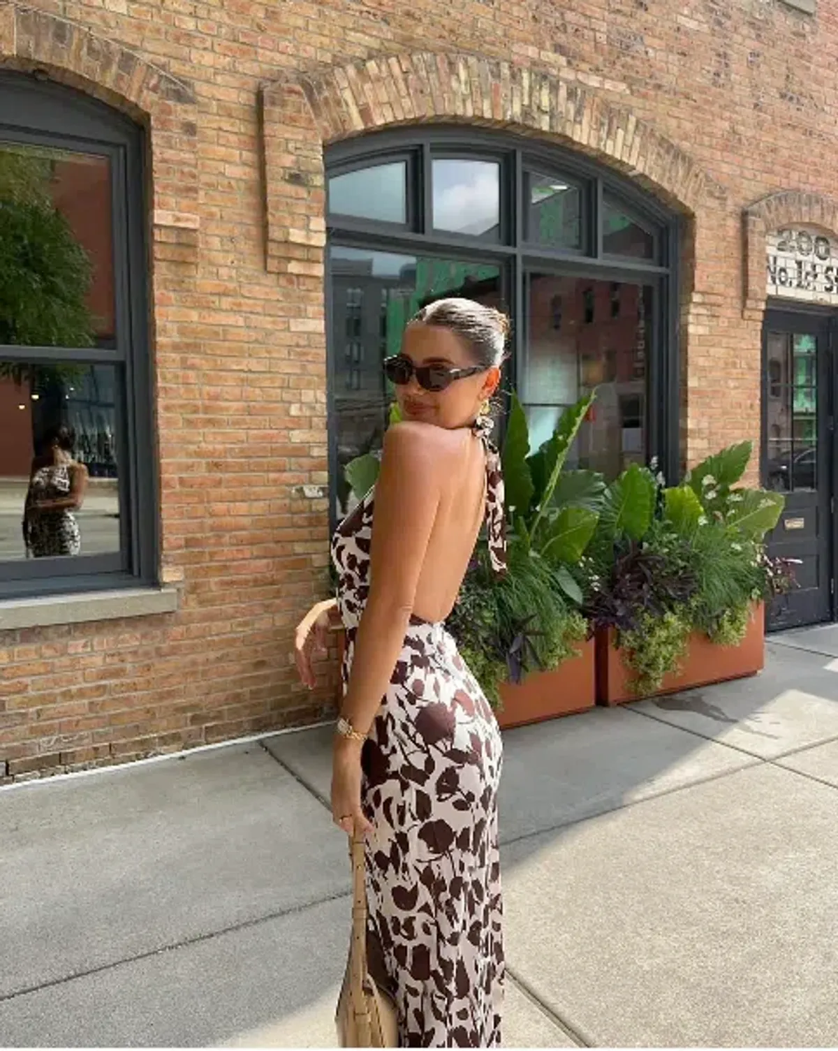 Realisation Par The Simone Maxi Dress in Chocolate Havana Size 6/XS - Image 3