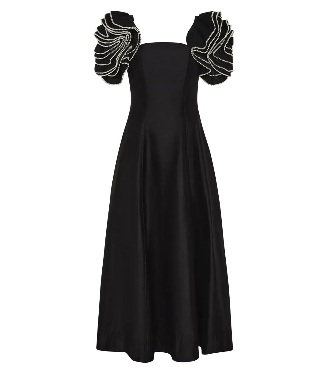 Aje Twyla Midi Dress Black Size AU 12 for rent on The Volte - main image