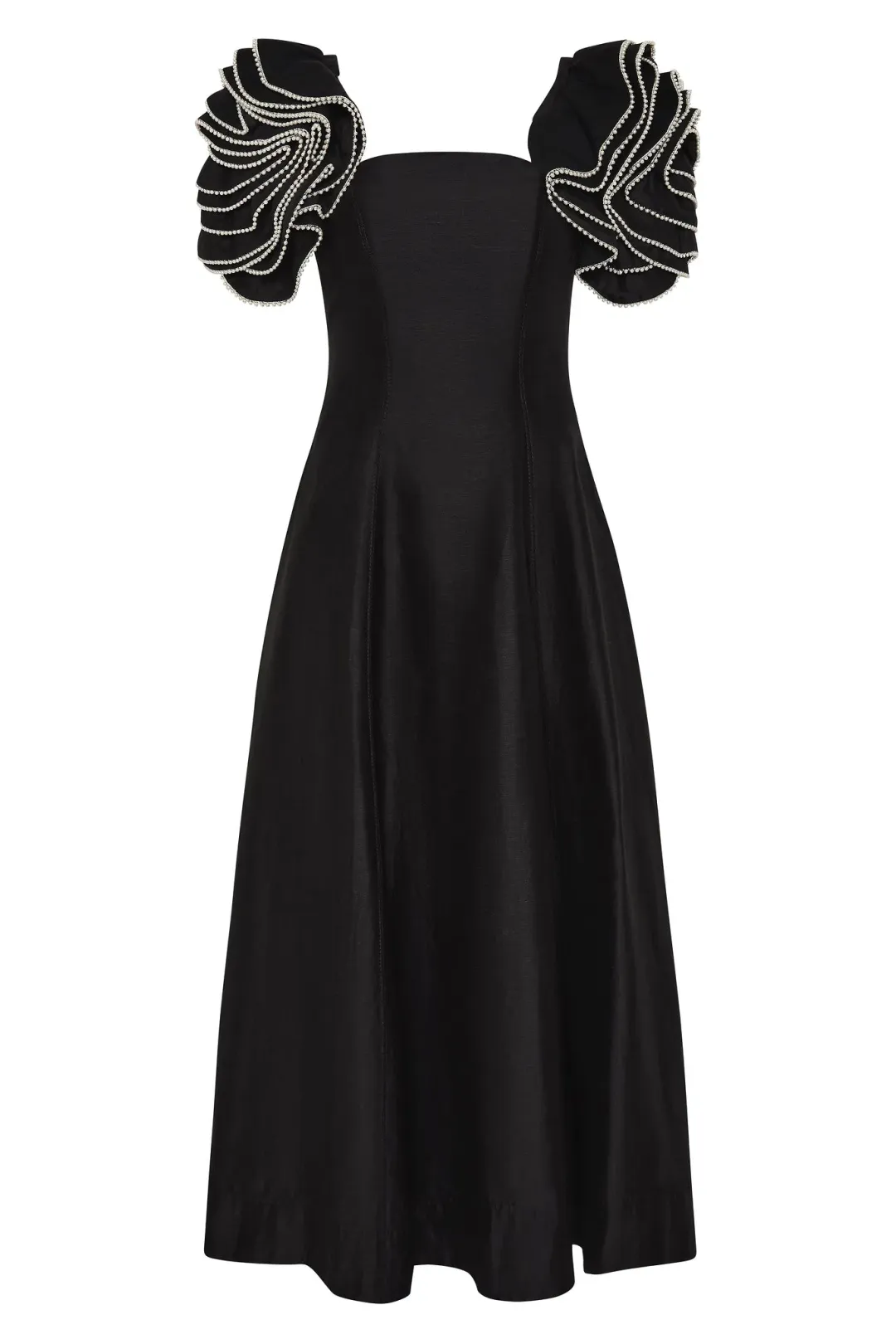 Aje Twyla Midi Dress Black Size 14 for rent on The Volte - main image