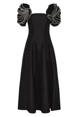 Aje Twyla Midi Dress Black Size 14 for rent on The Volte - image 4