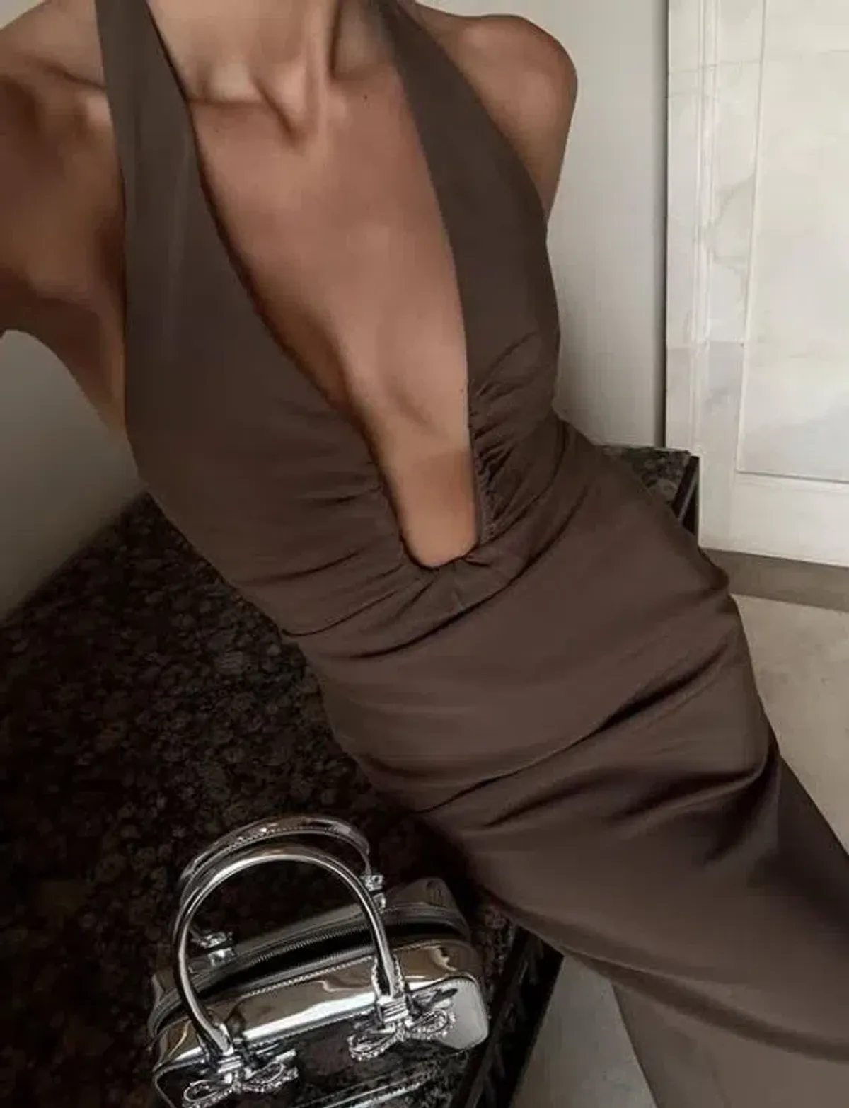 Misha The Alusia Maxi Dress Mink Brown Size 10/M - Image 1