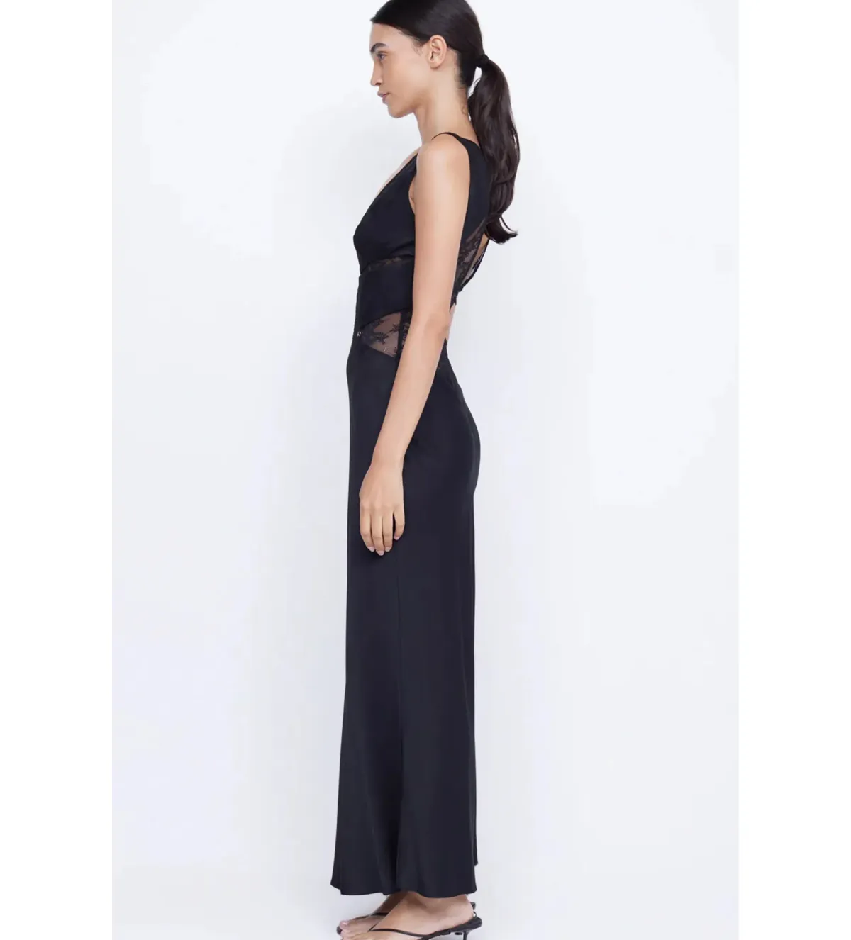 Bec & Bridge Juliette V Neck Maxi Dress in Black Size AU 12 - Image 2