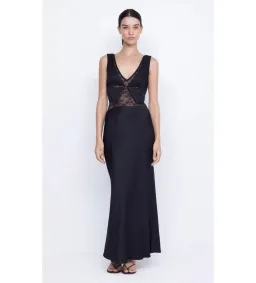 Bec & Bridge Juliette V Neck Maxi Dress in Black Size AU 12 for rent on The Volte - image 1