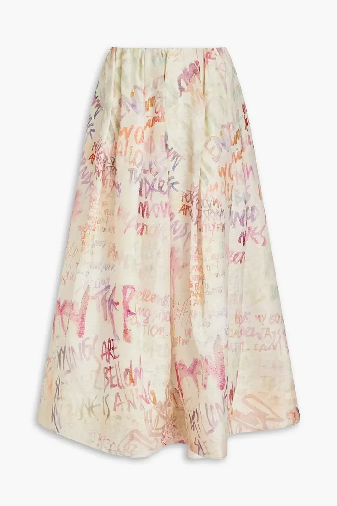 Zimmermann Dancer Gathered Maxi Skirt Ivory Graffiti Size 1 / AU 10 for rent on The Volte - main image
