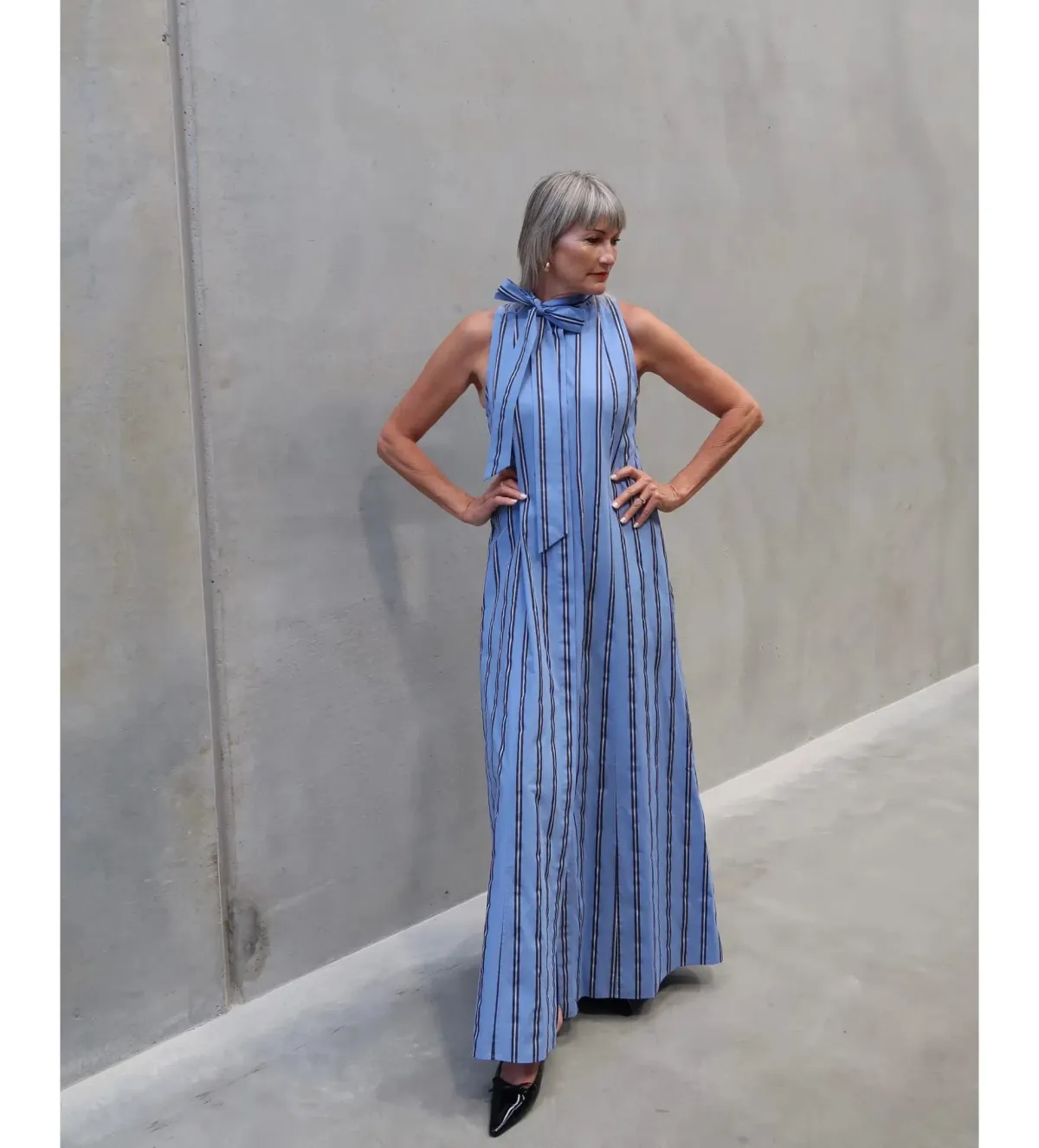 Camilla And Marc Maxi Dress Atoll Stripe Size 12 - Image 2
