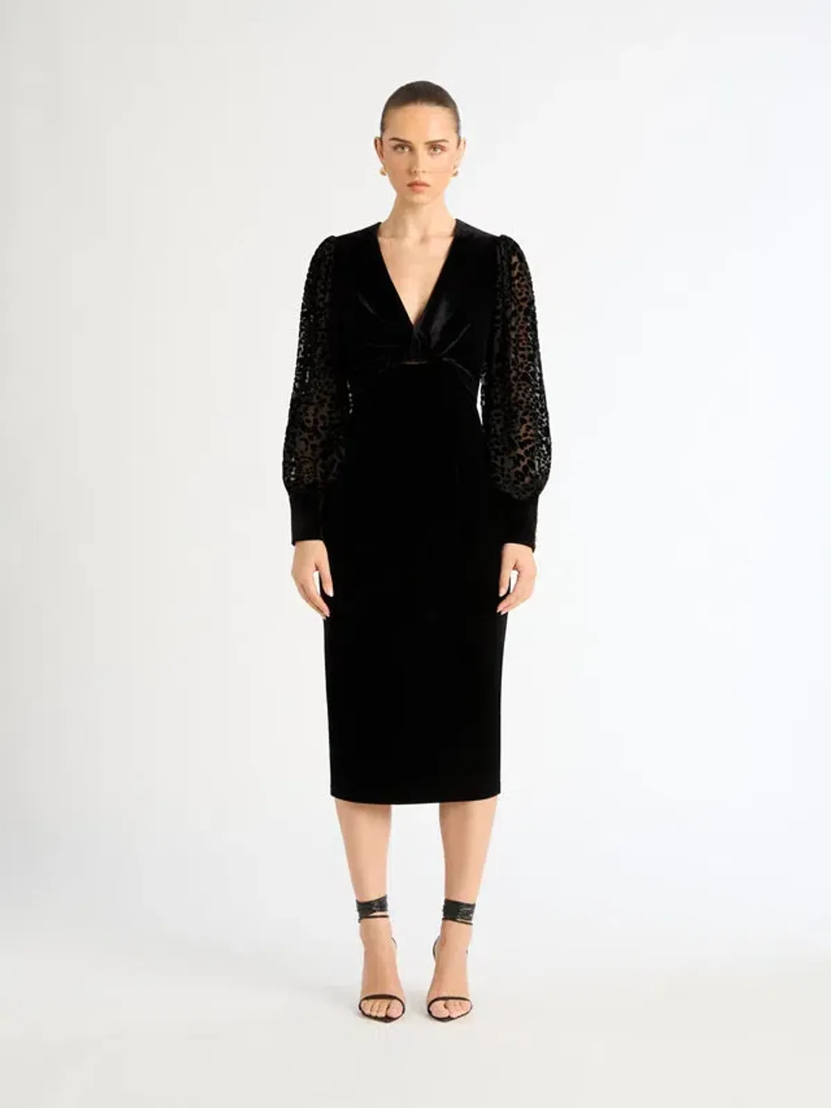 Sheike Elite Midi Dress Black Size 12 for rent on The Volte - main image