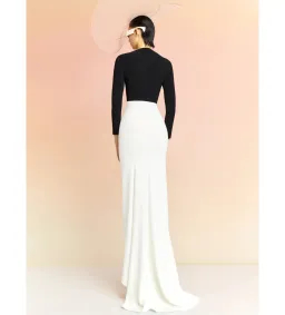Solace London Nia Maxi Dress Black and Cream Size 8 for rent on The Volte - image 3