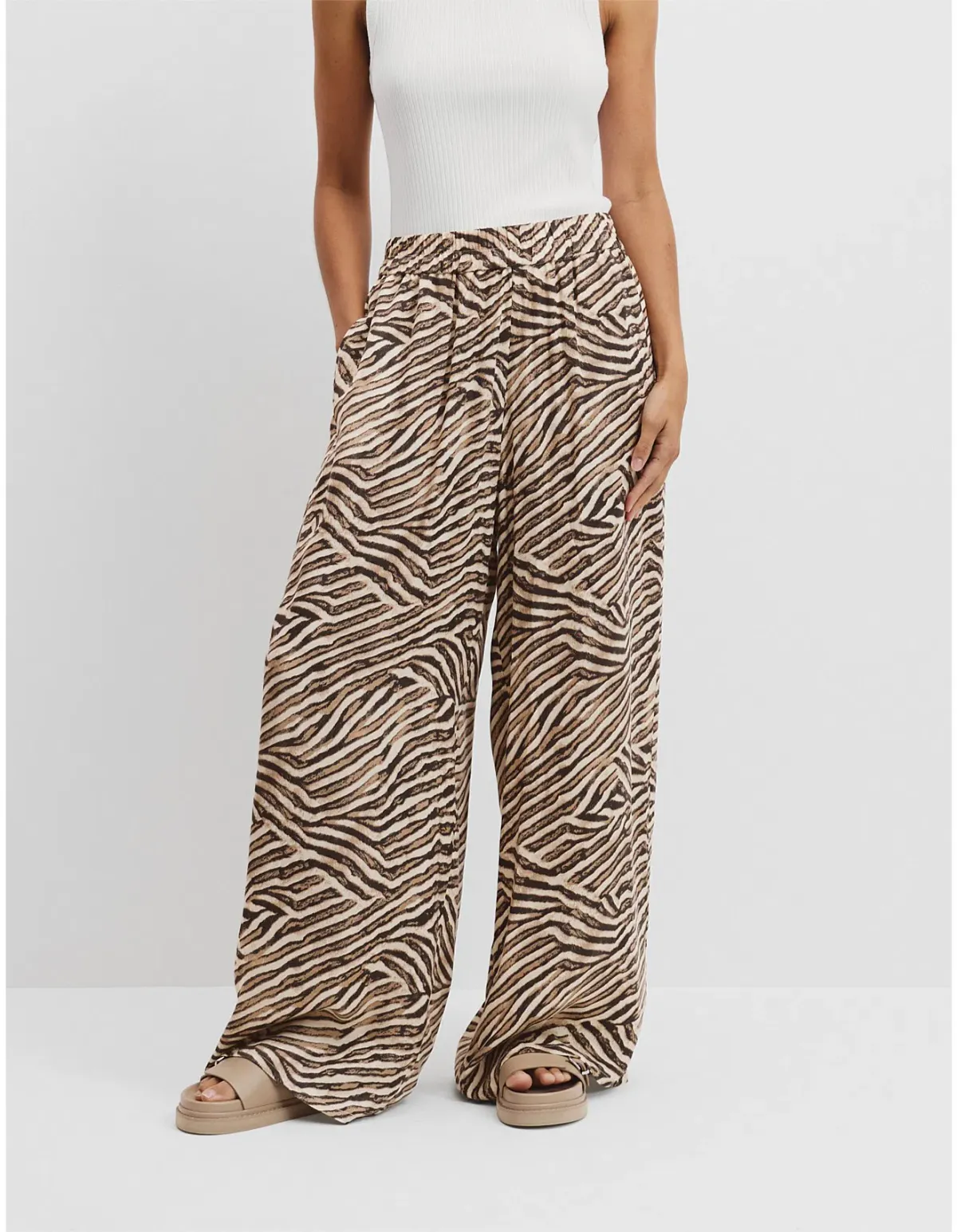 Country Road Print Cupro Pull-on Pant Print Size 6 - Image 3