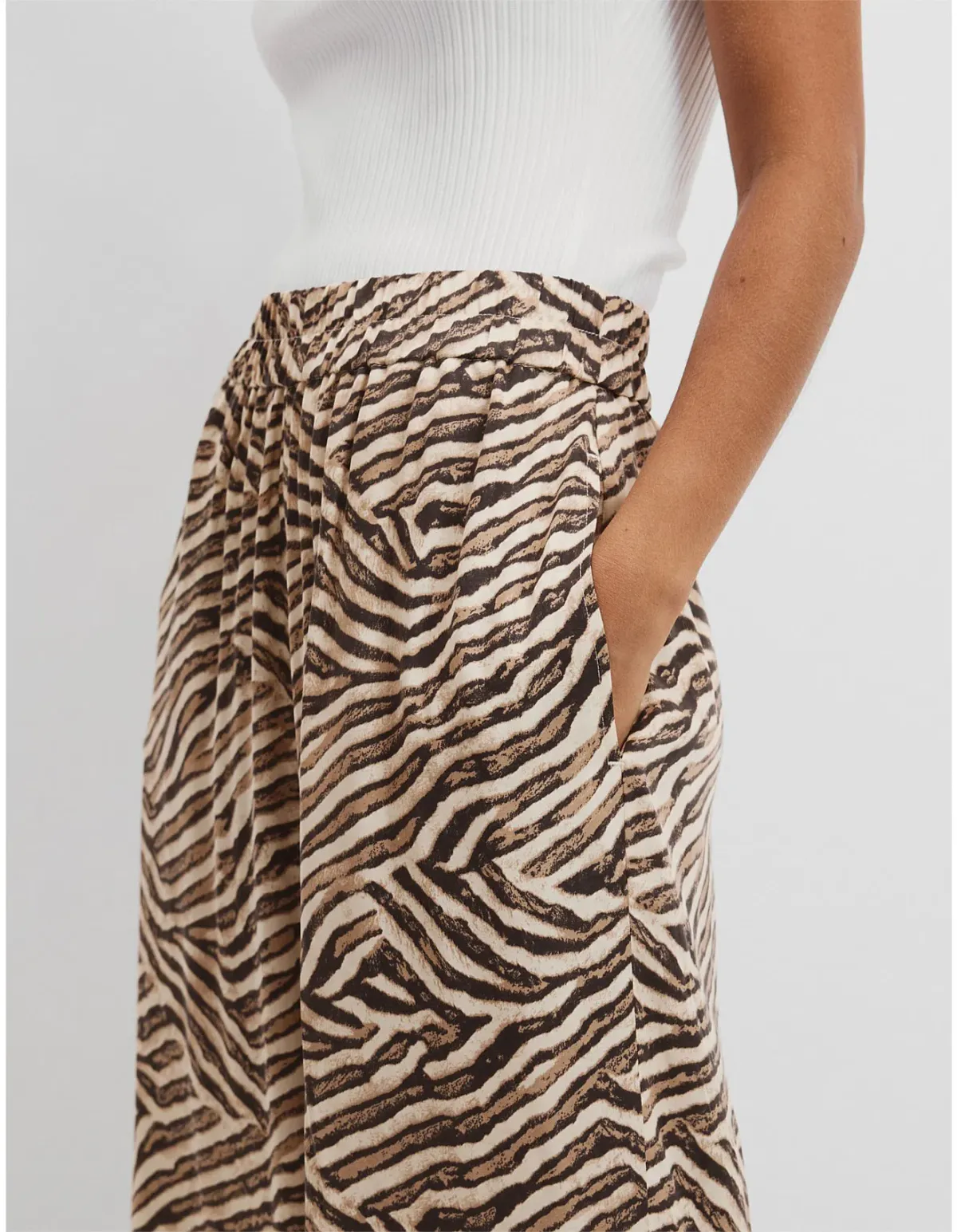 Country Road Print Cupro Pull-on Pant Print Size 6 - Image 2