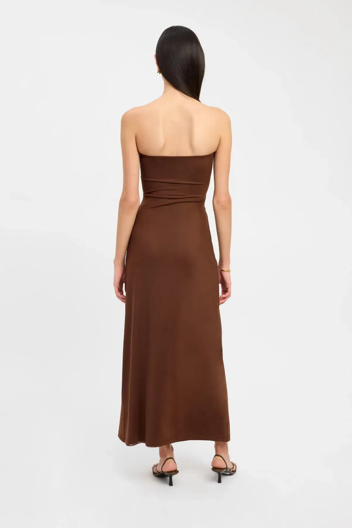 Kookai Bolt Buckle Maxi Dress Brown Size 6 - Image 2