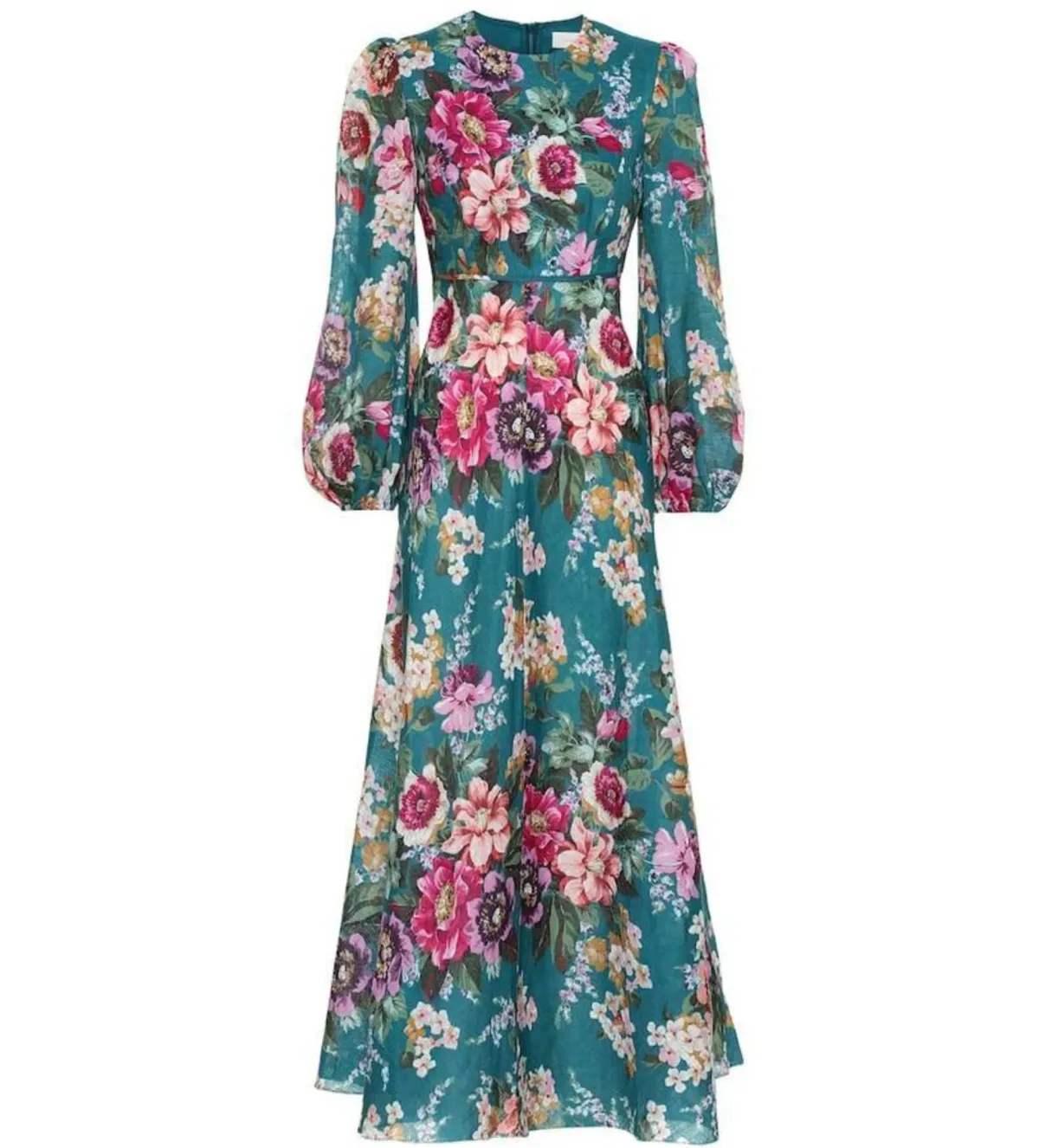 Zimmermann Allia High Neck Maxi Dress Emerald Floral Size 0 / AU 8 - Image 2