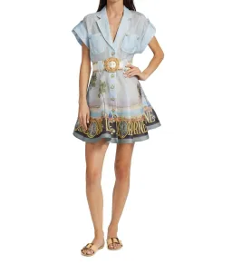 Zimmermann Postcard Shirt Mini Dress in Lorne Print Size 2 / Size AU 12 for rent on The Volte - image 1