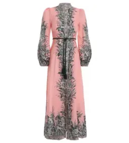 Zimmermann Moonshine Billow Long Sleeve Dress Pink Size 3/ AU 14 for rent on The Volte - image 2