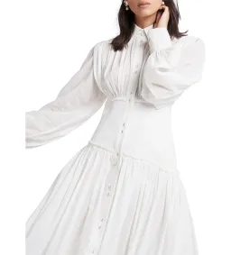 Aje Utopia Long Sleeve Maxi Dress White Size 8 for rent on The Volte - image 3