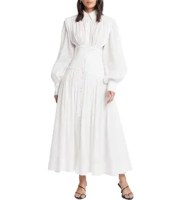 Aje Utopia Long Sleeve Maxi Dress White Size 8 for rent on The Volte - image 1