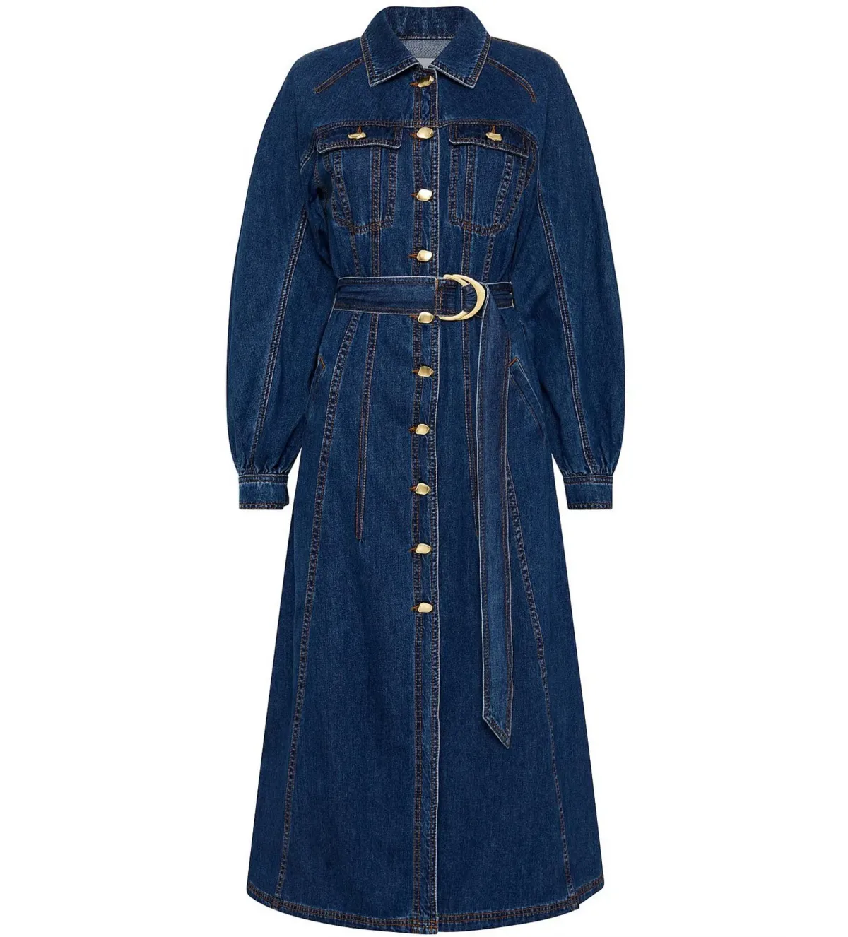 Aje Colorado Denim Midi Dress Size XXS / AU 4 - Image 4