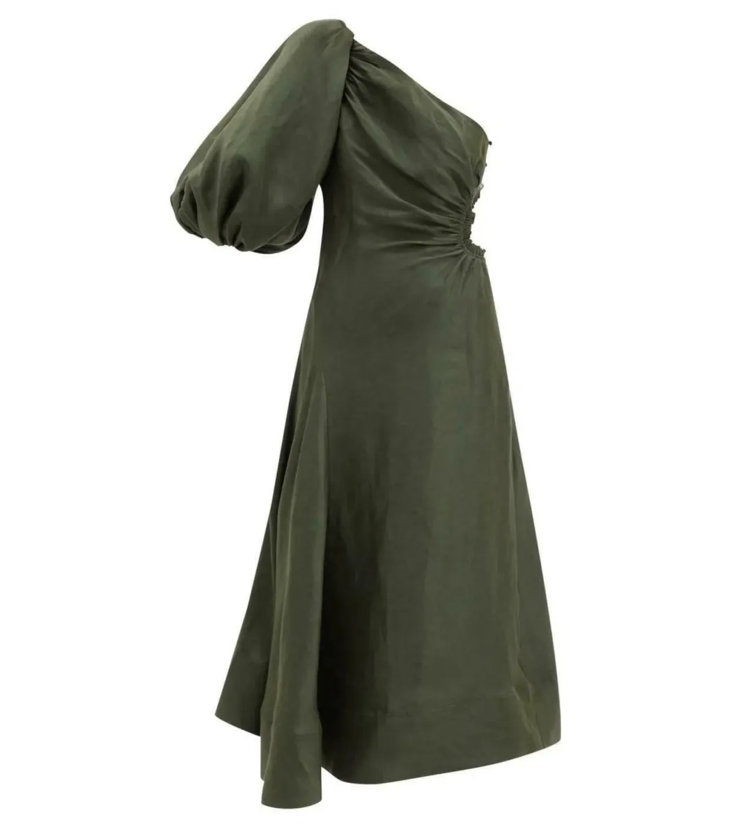Aje Concept One Shoulder Dress Green Size 0 / Size AU 8 for rent on The Volte - main image