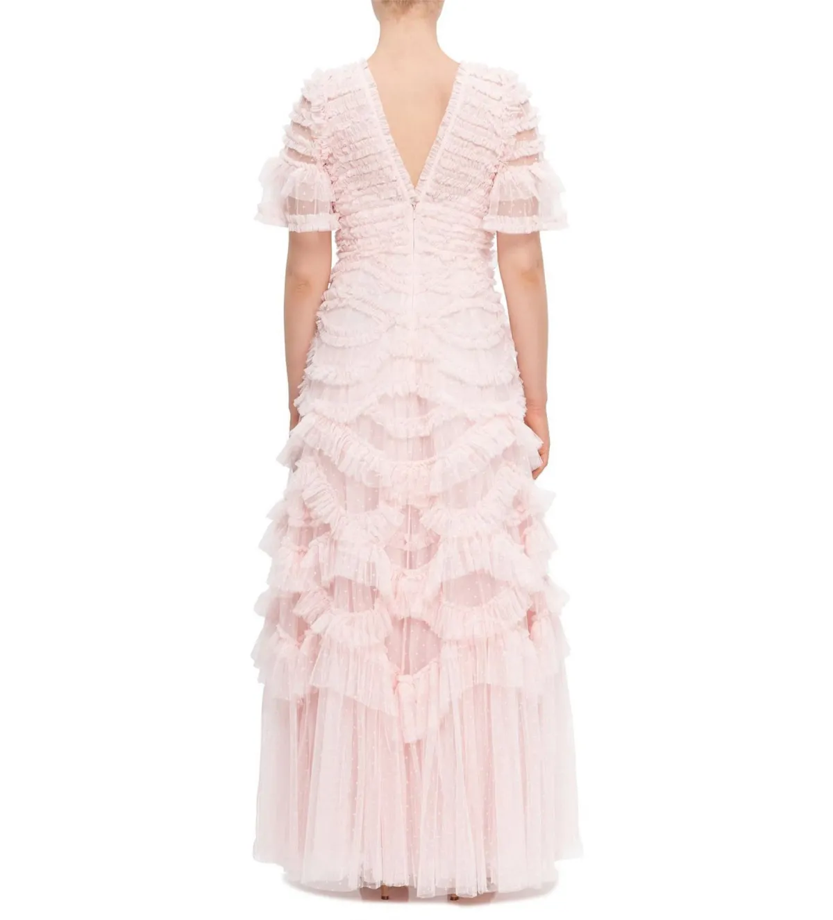 Needle & Thread Phoenix V-neck Gown Pink Size AU8 - Image 2