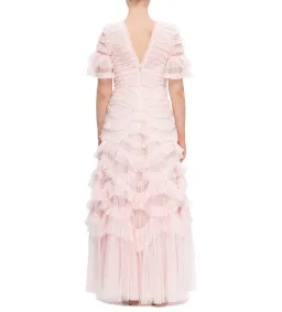 Needle & Thread Phoenix V-neck Gown Pink Size AU8 for rent on The Volte - image 2