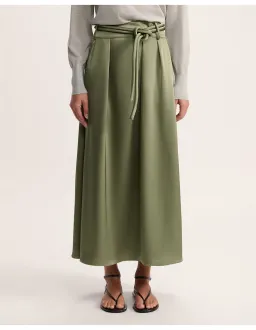 Saba Jayde Belted Midi Skirt Olive Green Size AU 6 for rent on The Volte - image 2