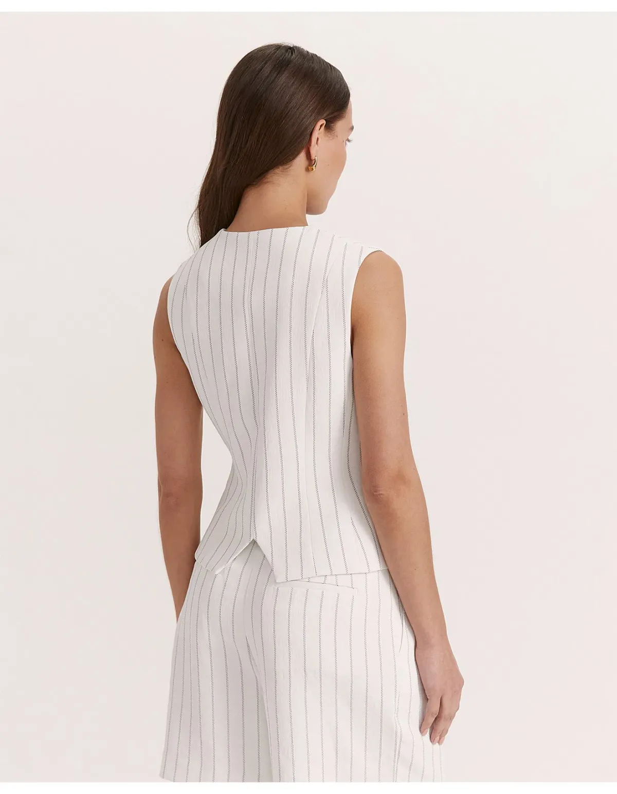 Saba Dharma Pinstripe Vest White Size AU 4 - Image 3