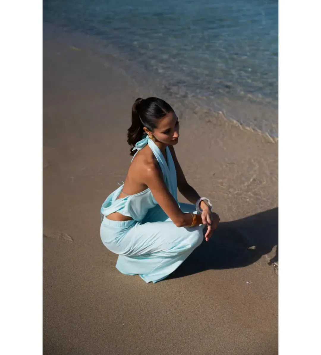 HNTR The Label Isabelle Top & Pants Set Aqua Size XS/AU 6 for rent on The Volte - main image