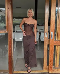 Sasha Therese Amara Maxi Dress Brown Size S / AU 8 for rent on The Volte - image 1