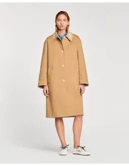 Sandro Paris Diderot Trench Coat Camel Size AU 10 for rent on The Volte - image 1