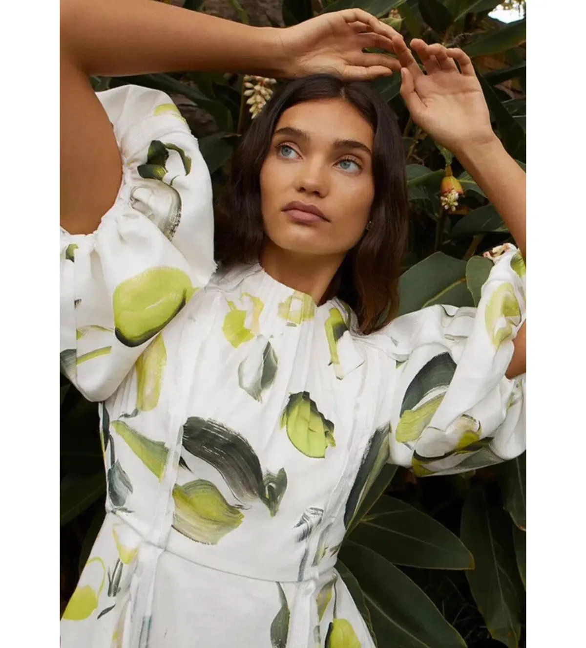Aje Zest Midi Dress Tropical Lime Print Size AU 12 - Image 5
