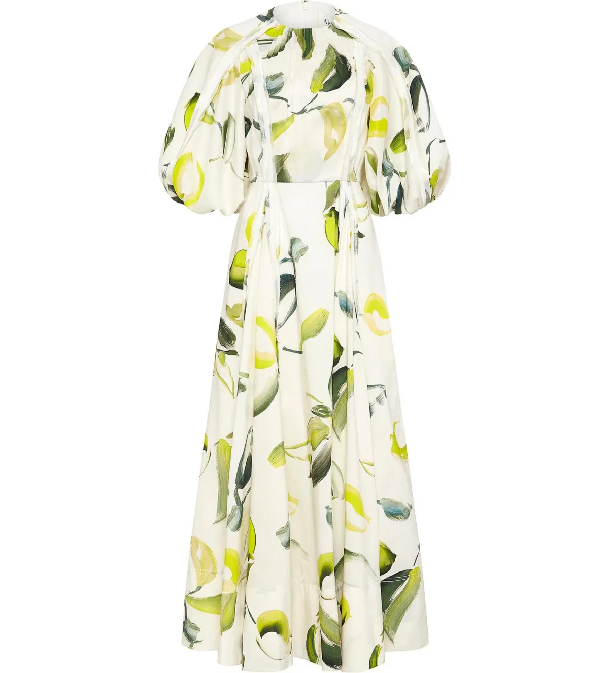 Aje Zest Midi Dress Tropical Lime Print Size AU 12 - Image 6