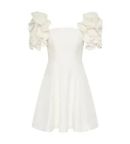 Aje Twyla Mini Dress Ivory Size AU 12 for rent on The Volte - image 6