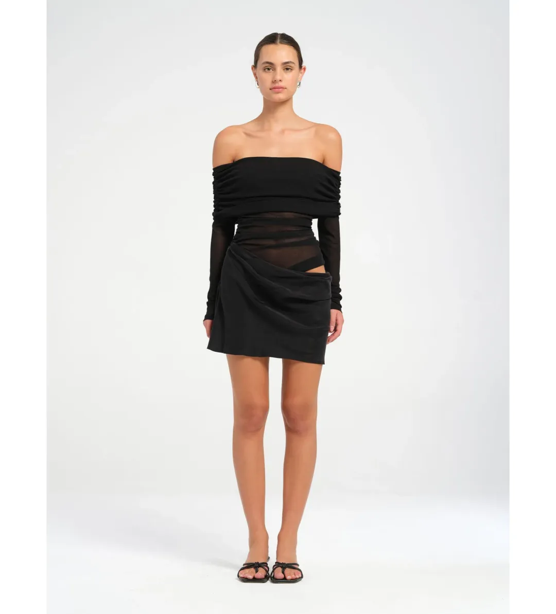 Benni Luca Mini Dress in Black Size 12 for rent on The Volte - main image