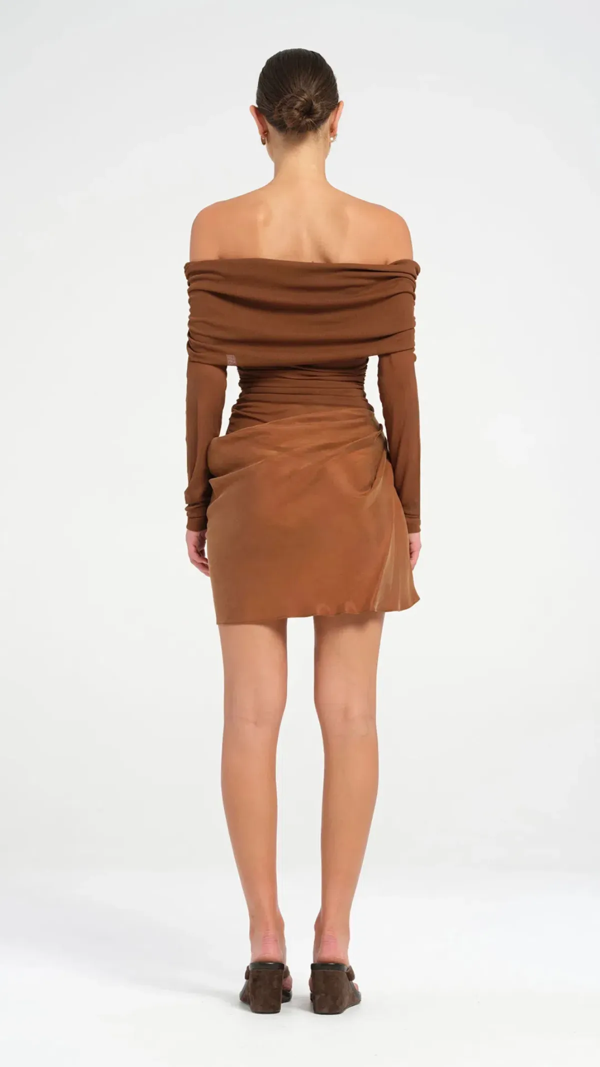Benni Luca Mini Dress in Cocoa Size 8 - Image 3