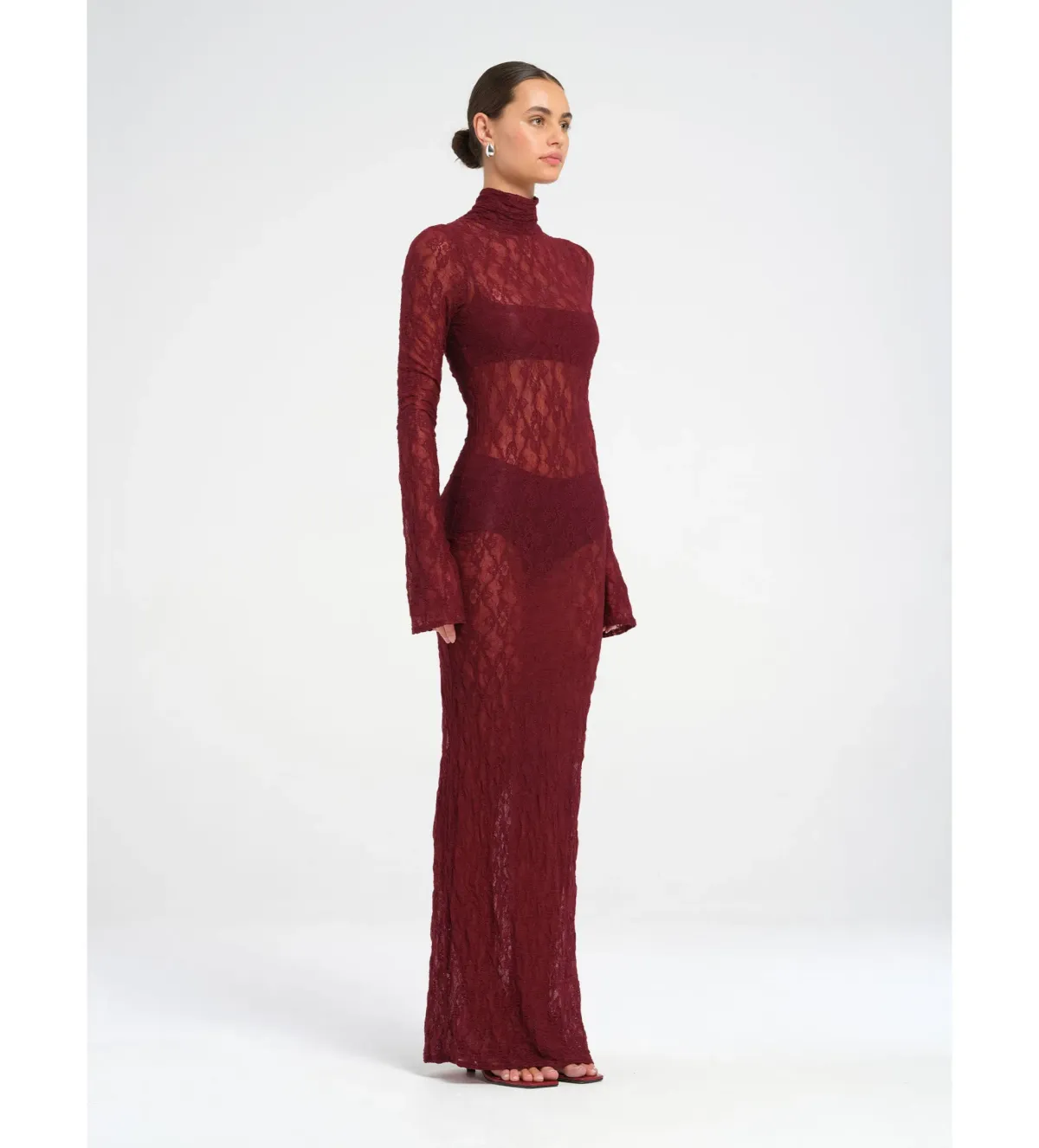Benni Dante Maxi Dress in Maroon Size 8 for rent on The Volte - main image