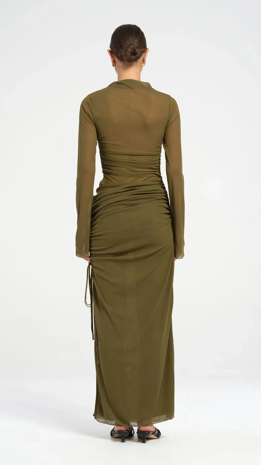 Benni Mable Maxi Dress in Khaki Size 8 for rent on The Volte - main image
