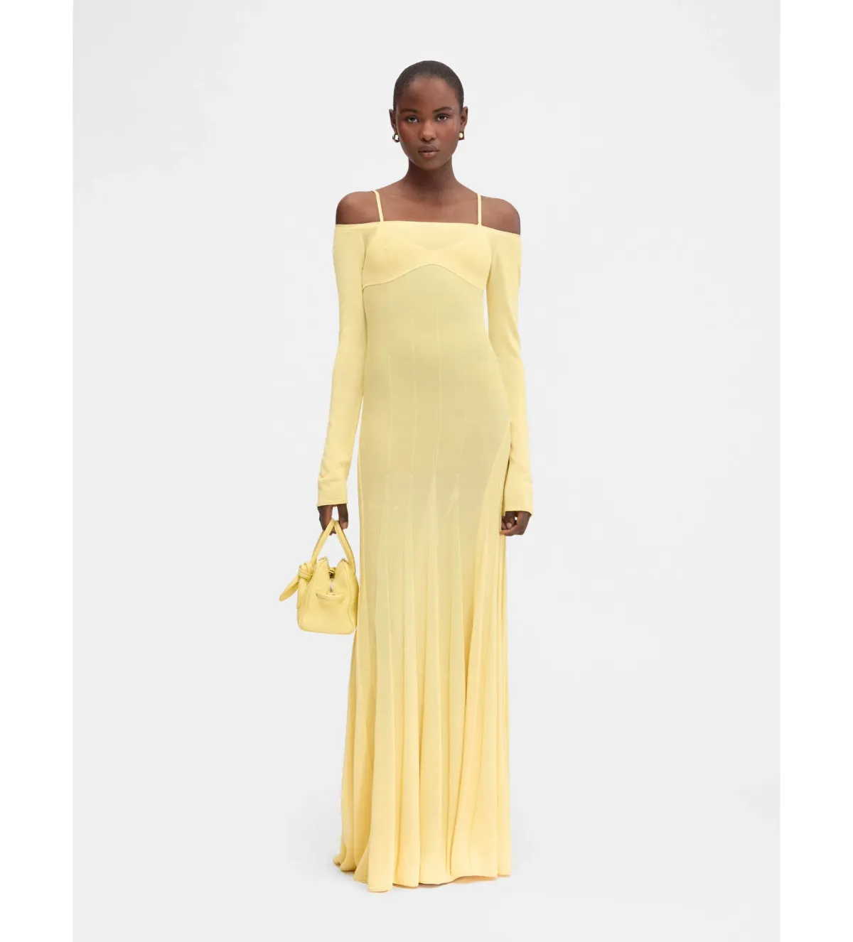 JacquemusLa Robe Maille Valensole Dress Yellow Size 8 - Image 1