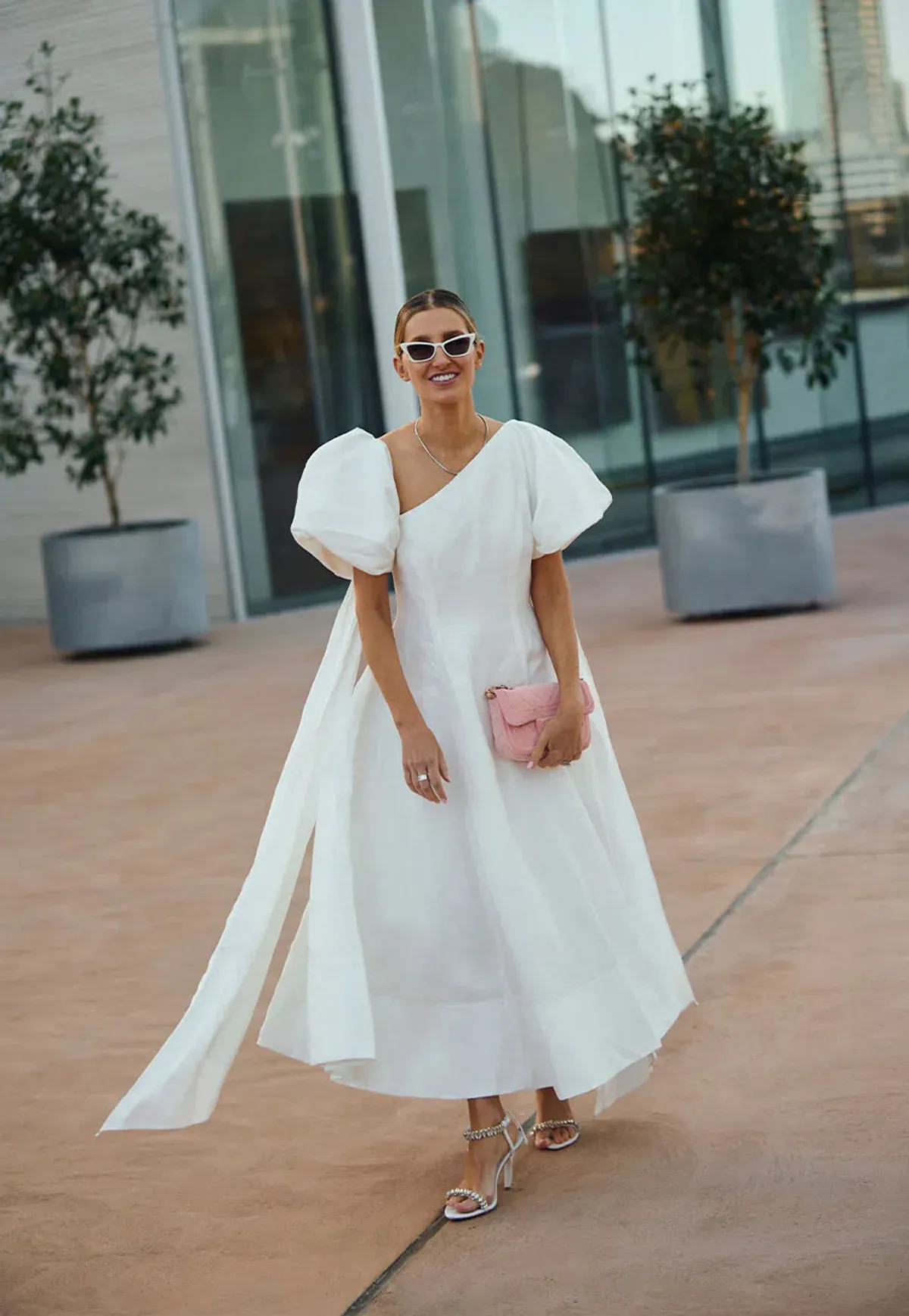 Aje Arista Tulip Sleeve Midi Dress Ivory Size AU 16 - Image 7