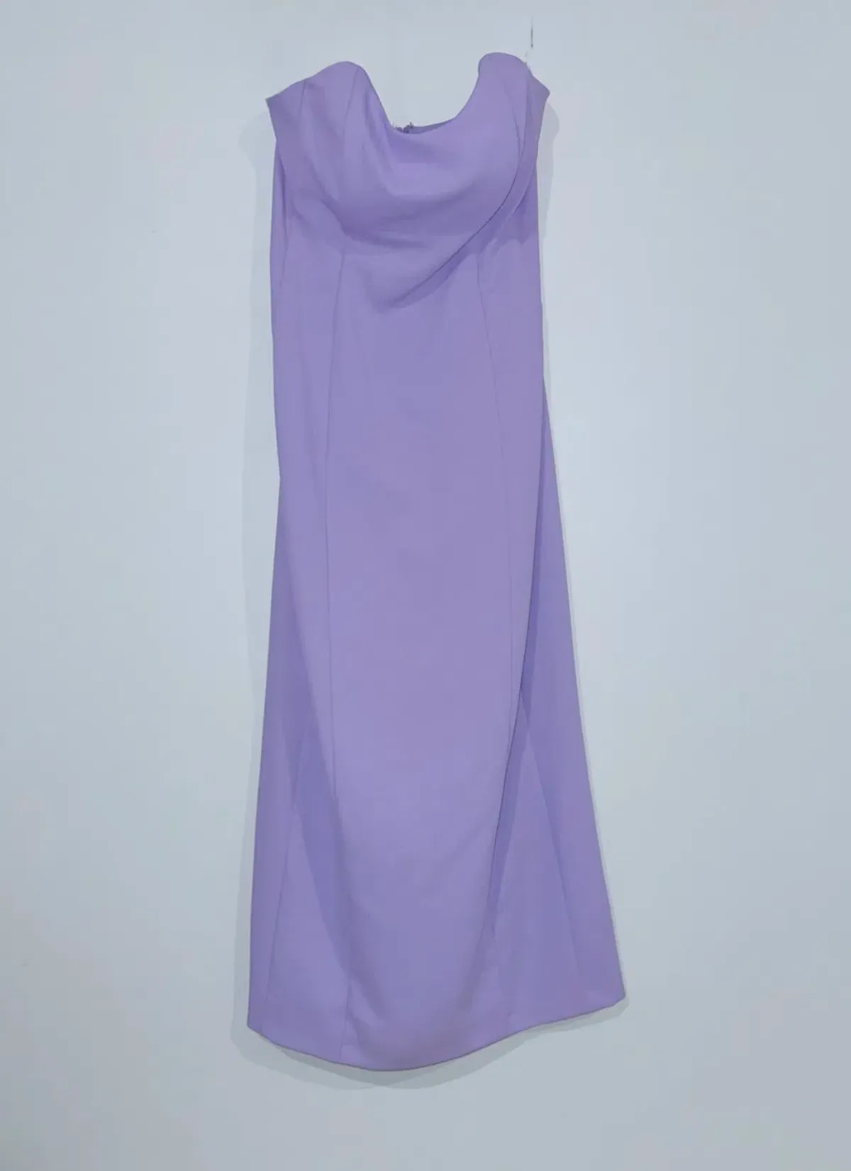 Kookai Oyster Strapless Midi Dress Lilac Size 12 - Image 2