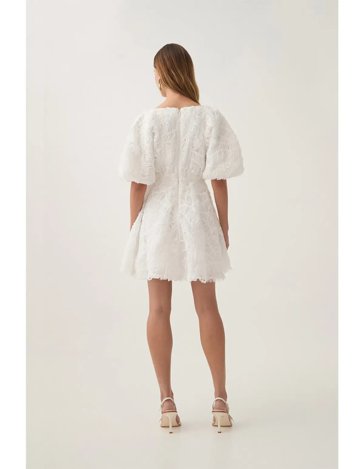 Aje Florential Swing Mini Dress White Size 8 - Image 3
