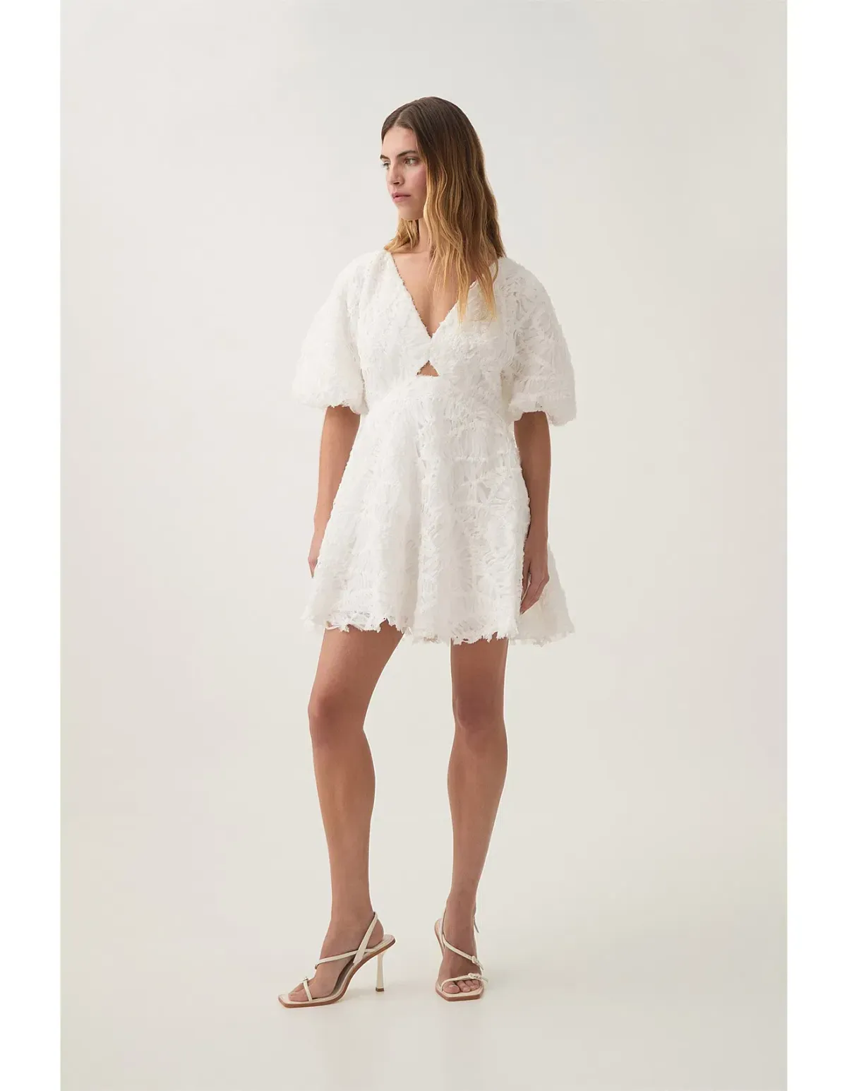 Aje Florential Swing Mini Dress White Size 8 - Image 1