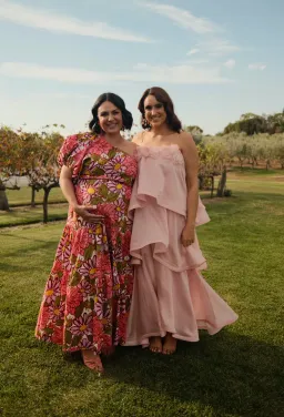 S/W/F Frida One Shoulder Puff Sleeve Maxi Dress Floral Pink Size L / Au 14 for rent on The Volte - image 6
