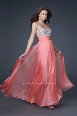 La Femme Pink Prom Dress Size 4 for rent on The Volte - image 1