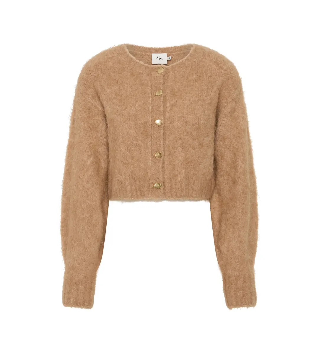 Aje Celine Fluffy Cardigan in Camel S / AU 8 for rent on The Volte - main image