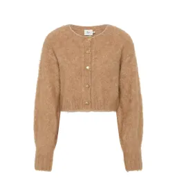 Aje Celine Fluffy Cardigan in Camel S / AU 8 for rent on The Volte - image 5