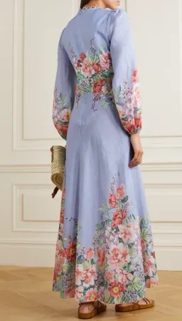 Zimmermann Bellitude Floral Long Dress Cornflower Floral Size 2 / AU 12 for rent on The Volte - image 2