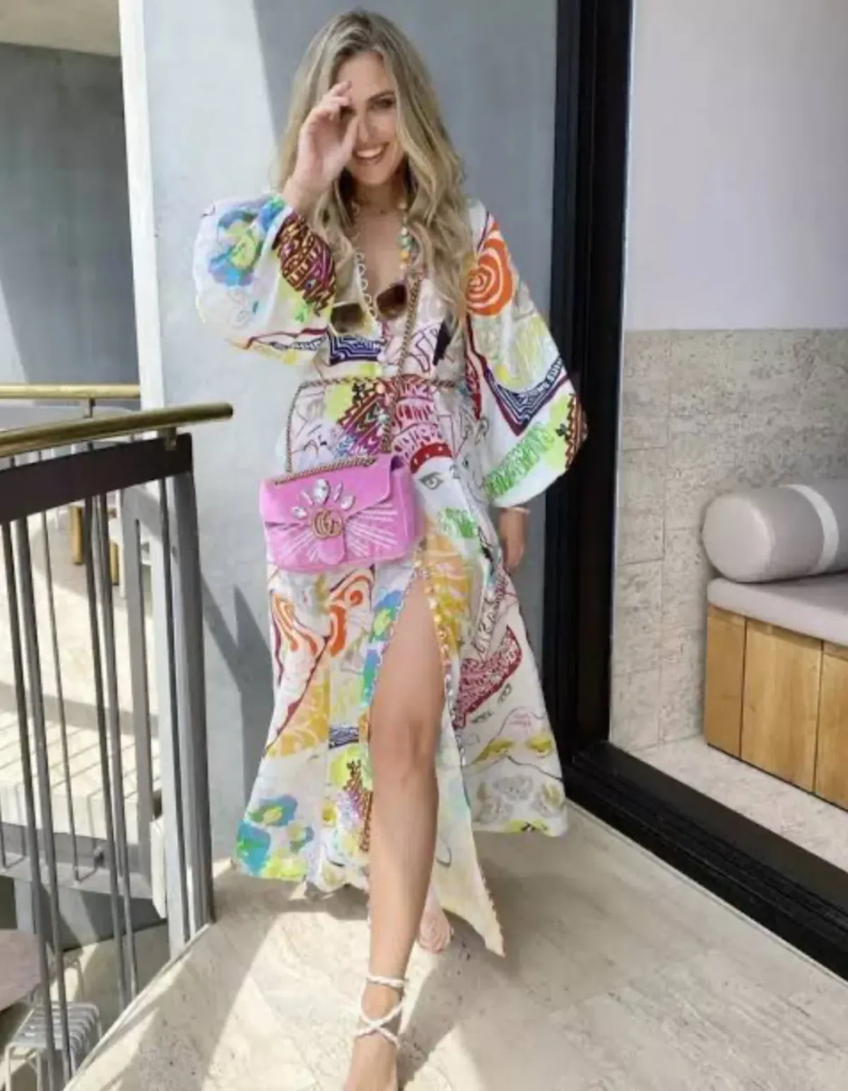 Zimmermann Shelly Billow Long Dress Poster Print Size 2 / AU 12 - Image 3