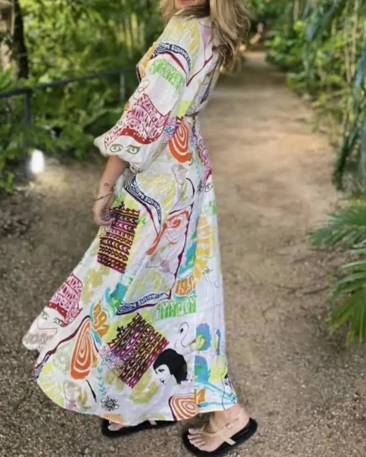 Zimmermann Shelly Billow Long Dress Poster Print Size 2 / AU 12 - Image 4