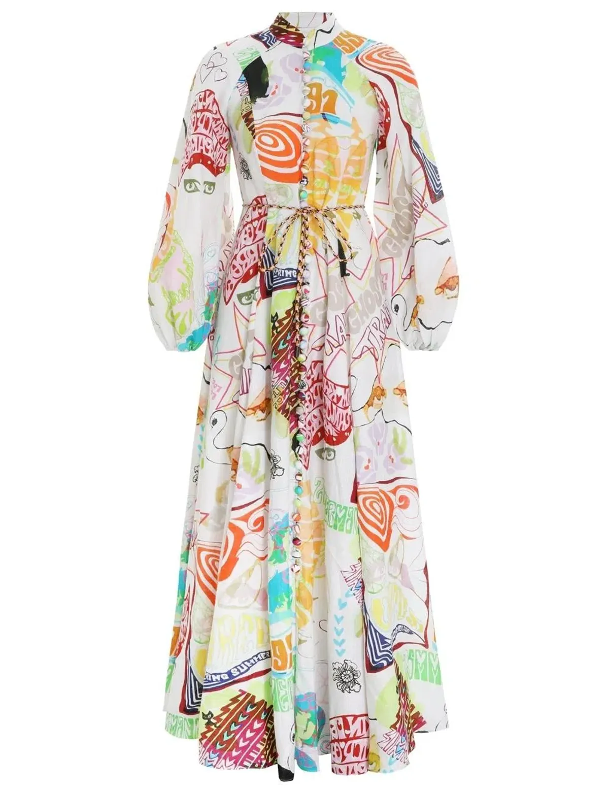 Zimmermann Shelly Billow Long Dress Poster Print Size 2 / AU 12 - Image 5