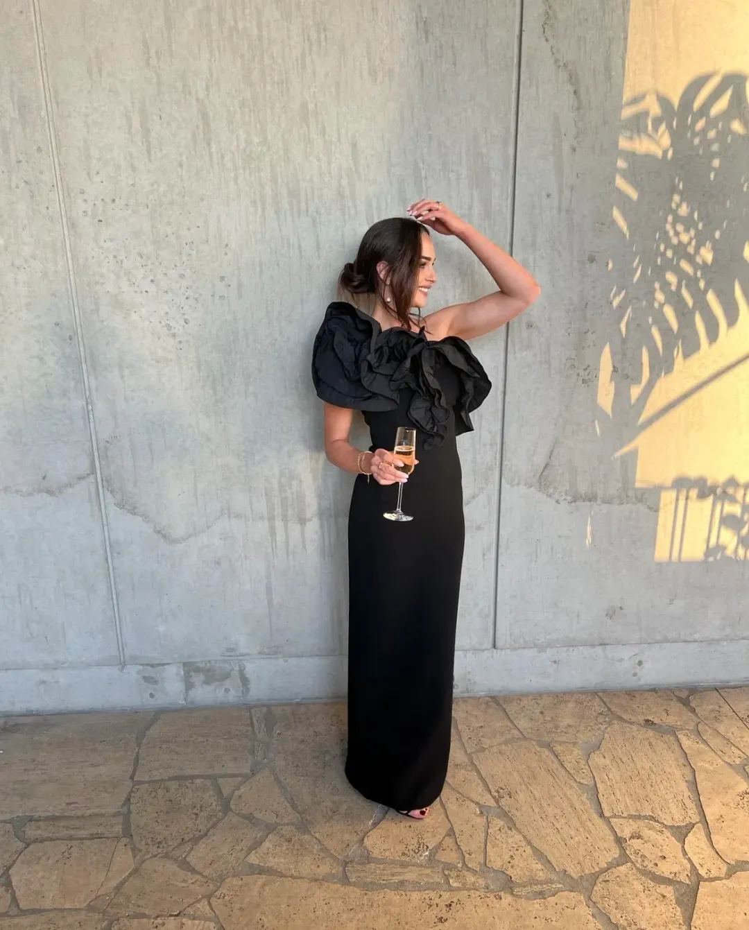 Rebecca Vallance Ella Gown Black Size 12 for rent on The Volte - main image